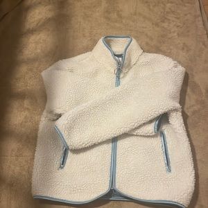 Ivory Ella Full Zip Faux Sherpa jacket